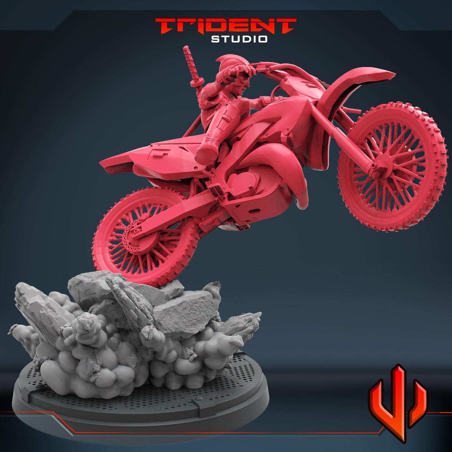 Gwencycle Masked - Gwenpool 40mm Miniature | Crisis Protocol Proxy | Trident