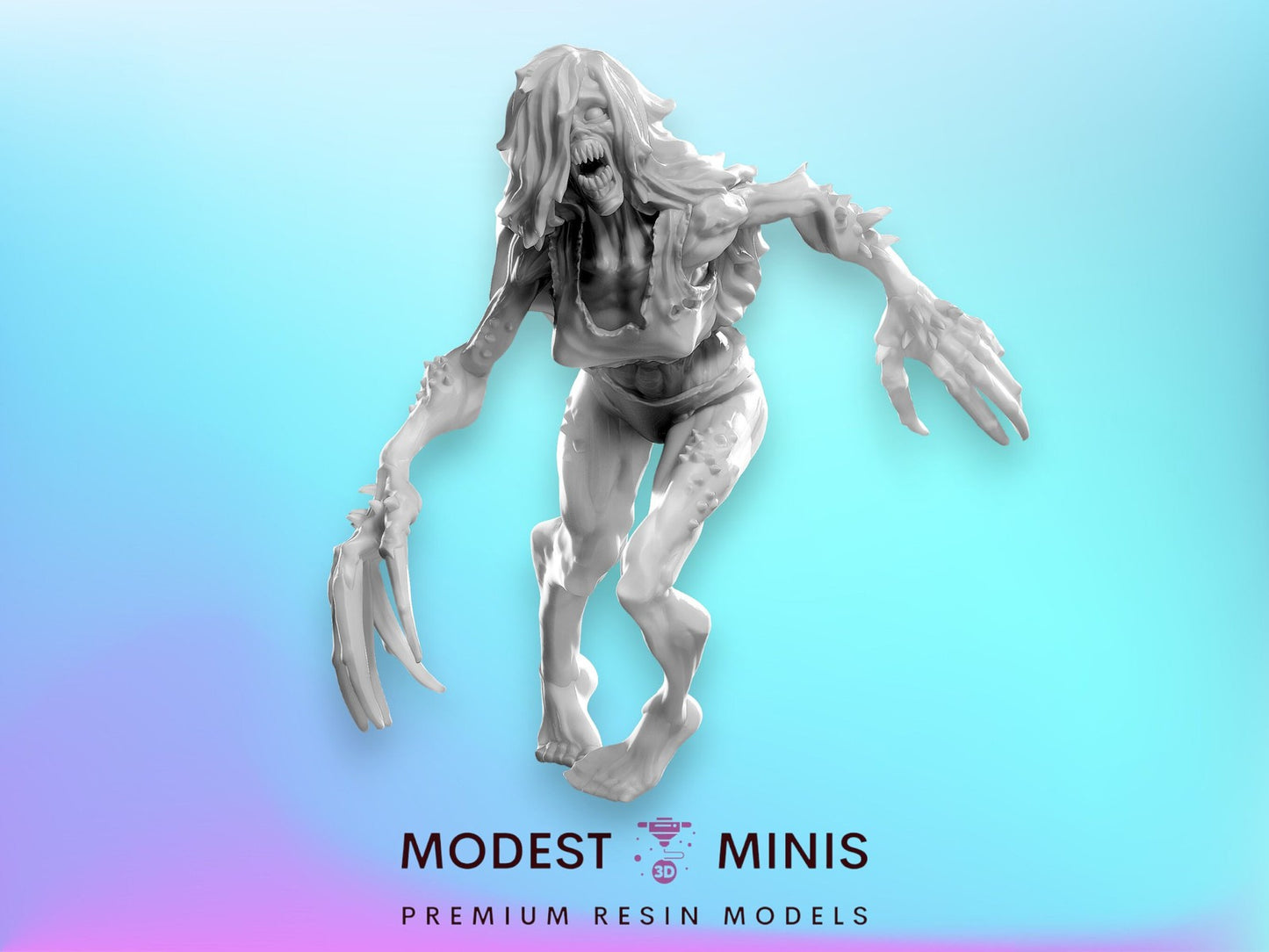 Murmur Running Zombie | 28mm - 100mm Scale Resin Mini | Zombicide | Vaultz