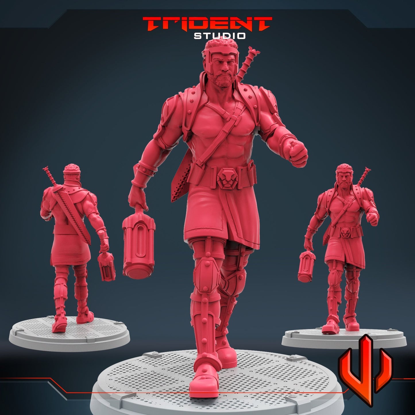 Half God Hero A Hercules - 40mm Miniature | Crisis Protocol Proxy | Trident