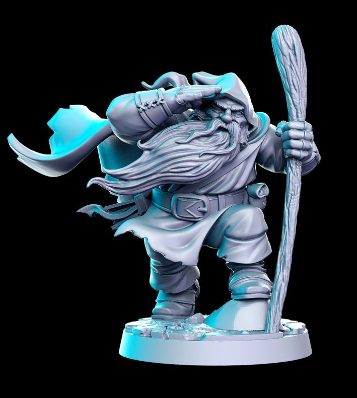 Gimmyr Dwarven Wanderer - 32mm Scale DnD Miniature | Dungeons and Dragons | JRPG Mini - RN Estudio