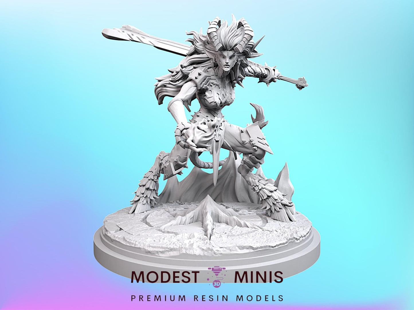Limbo Warden Demon Form - 32mm32mm - 40mm Mini | Crisis Protocol Proxy | C27