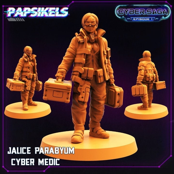 Jalice Parabyum - 32mm Scale Alien Miniature | Cyberpunk | Papsikels