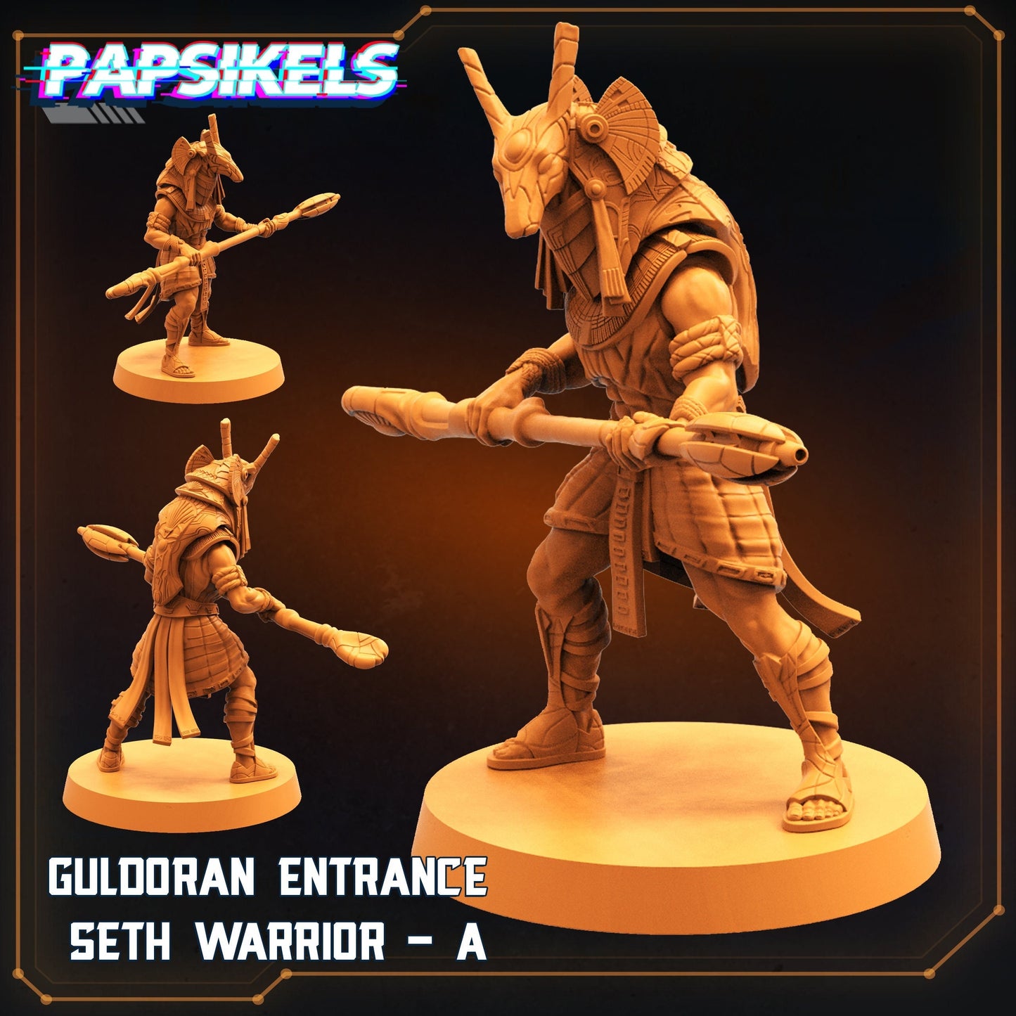 Gul'Doran Entrance Warrior A - Resin 3D Print Alien Miniature | RPG | Sci fi | Cyberpunk | Role Playing | DnD | Papsikel Star Entrance