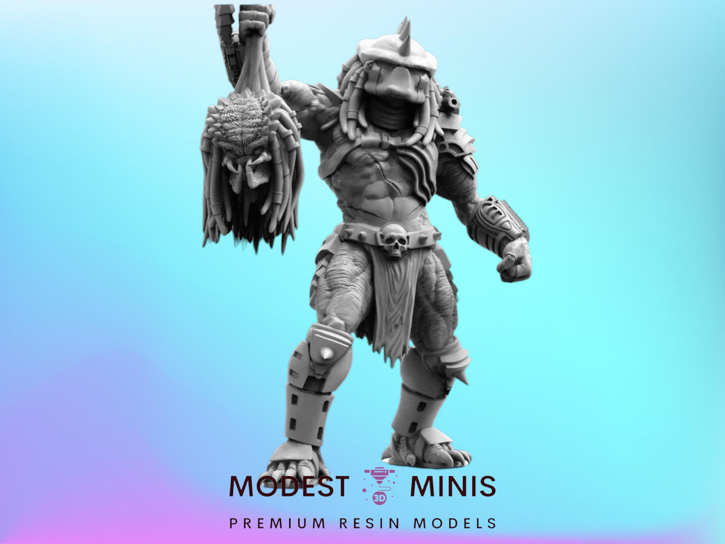 Outlaw Skull Hunter - Resin 3D Print Alien Miniature | RPG | Sci fi | Cyberpunk | Role Playing | DnD | Papsikel