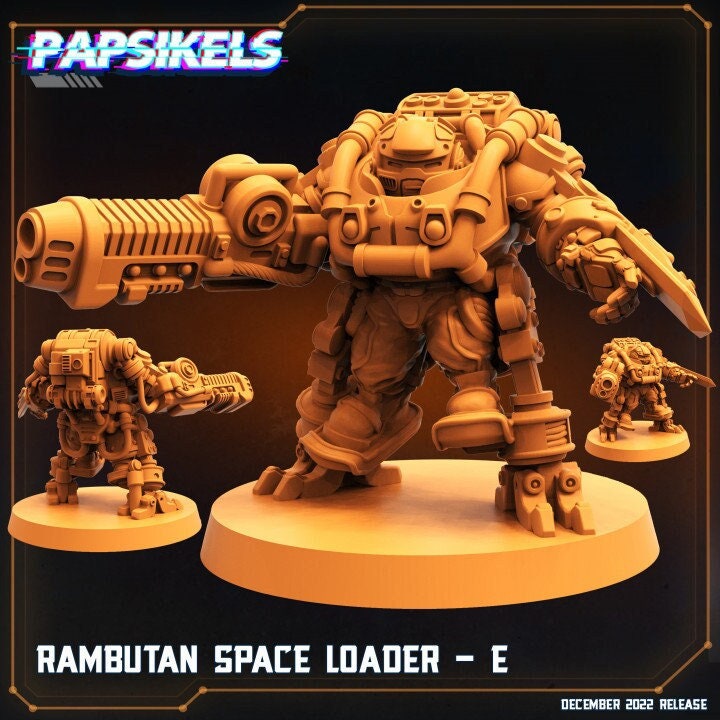 Space Dwarf Rambutan Space Loader E - Resin 3D Print Alien Miniature | RPG | Sci fi | Cyberpunk | Role Playing | DnD | Papsikel