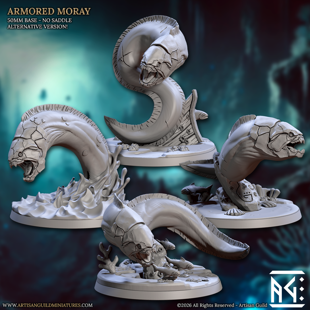 Moray Riders Kuo-Toa | 28mm - 75mm Scale Resin Minis | DnD | Frostgrave Artisan Guild Death Tide
