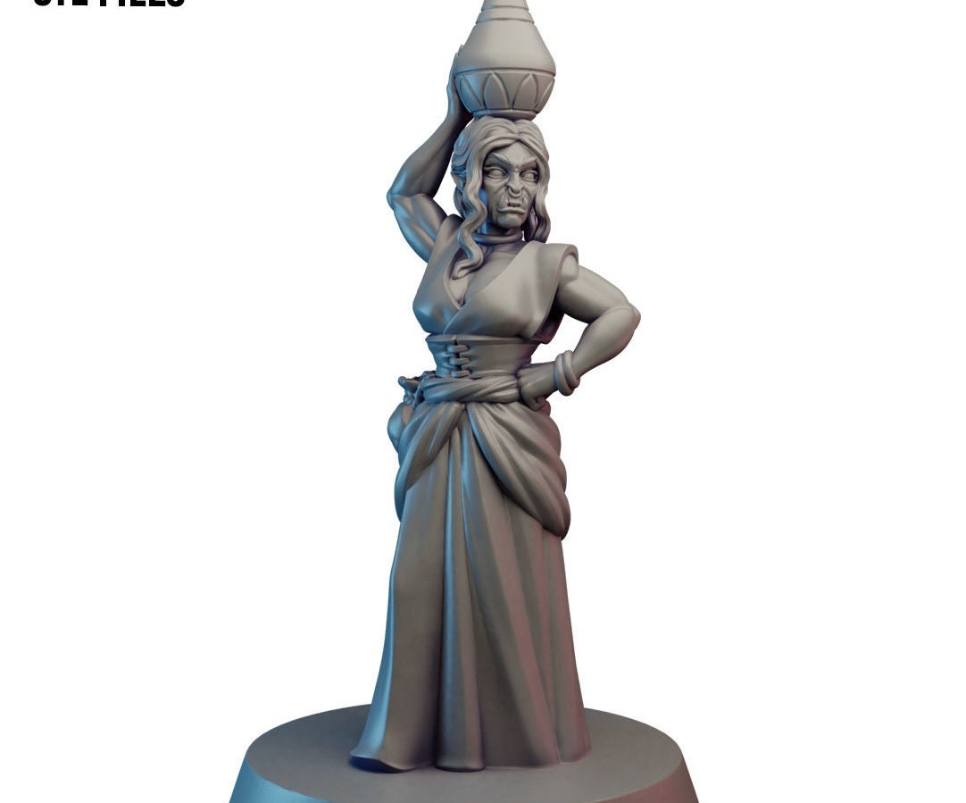 Orc Villager Townsfolk | 28mm - 75mm Scale | DnD Frostgrave Mini | Vae Victis Fantasy