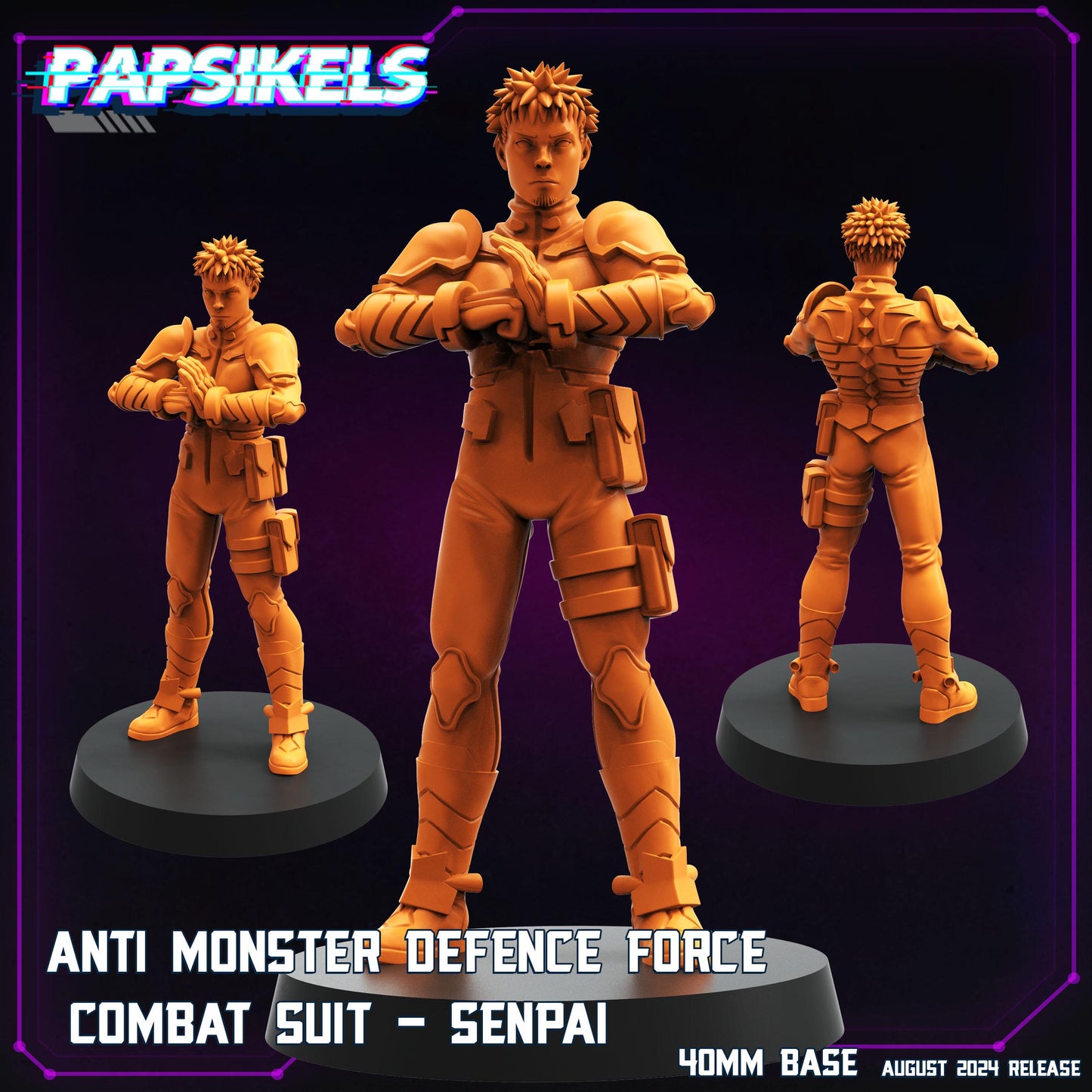 Anti Monster Defense Force - 28mm 32mm 40mm Scale Cyberpunk Mini | Papsikels