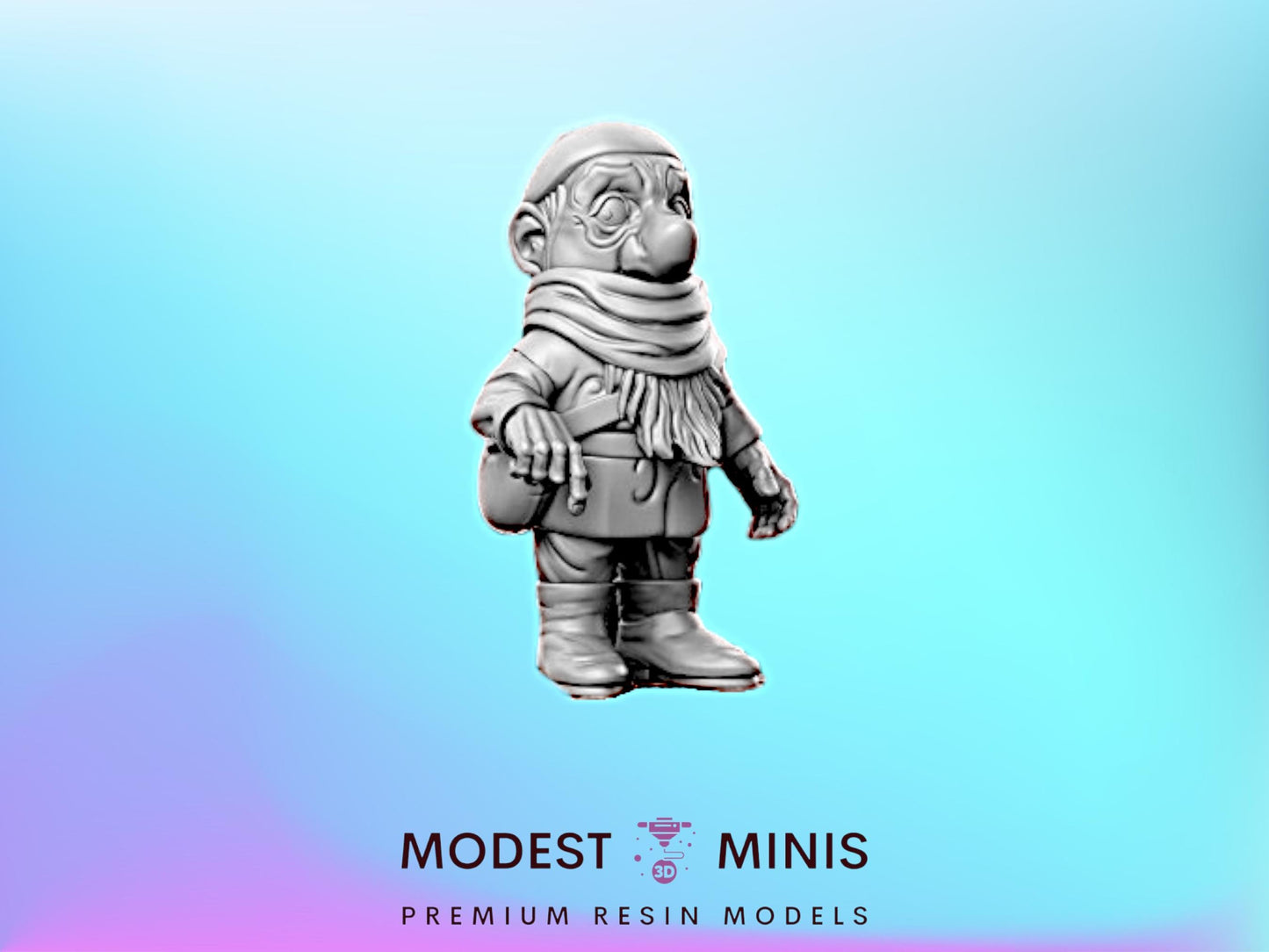 LOTR Scarf Hobbit - 32mm Scale DnD Miniature | Dungeons and Dragons | Classic JRPG Mini - RN Estudio