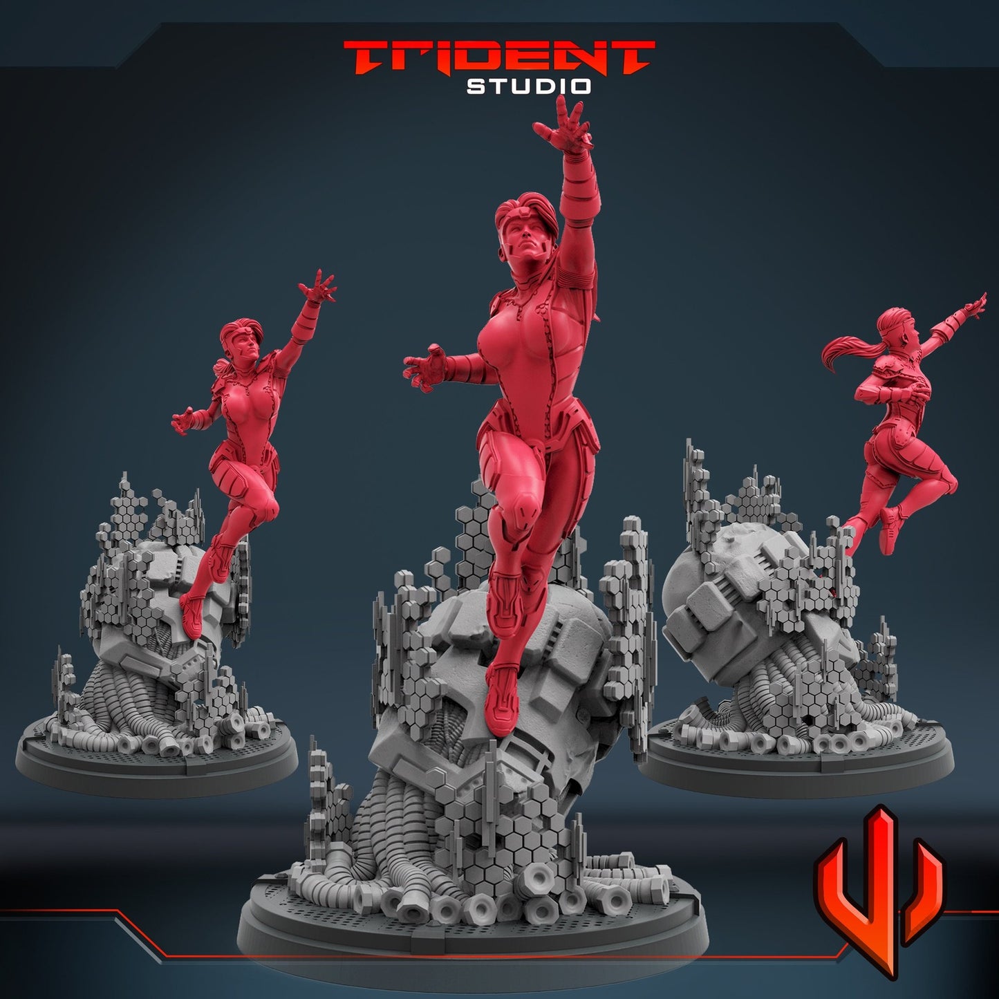 Jeanie A - 40mm Miniature | Crisis Protocol Proxy | Trident