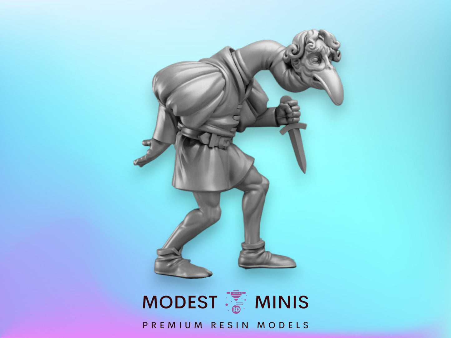 Bird Man | 28mm - 75mm Scale DnD Frostgrave Fantasy Mini | Vae Victis