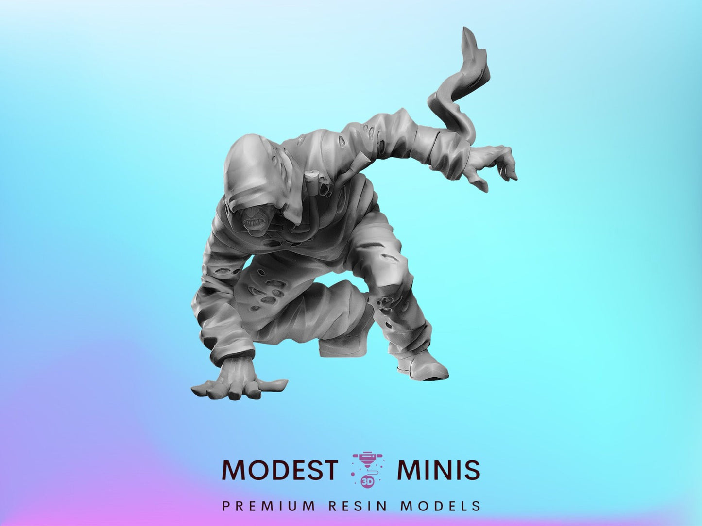 Zombie Stalker | 28mm - 100mm Scale Resin Mini | Zombicide | Vaultz