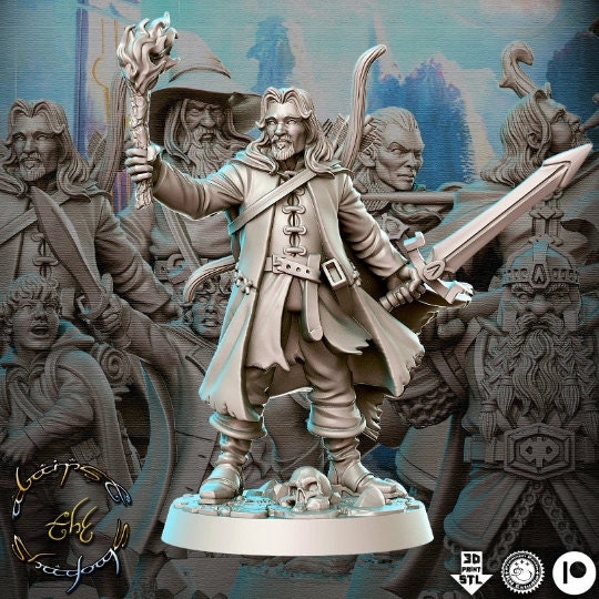 Belevor Human Ranger - 32mm Scale DnD Miniature | Dungeons and Dragons | JRPG Mini - RN Estudio