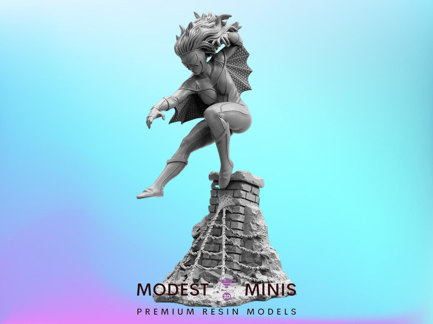 Female Slinger - 40mm Miniature | Crisis Protocol Proxy | Trident