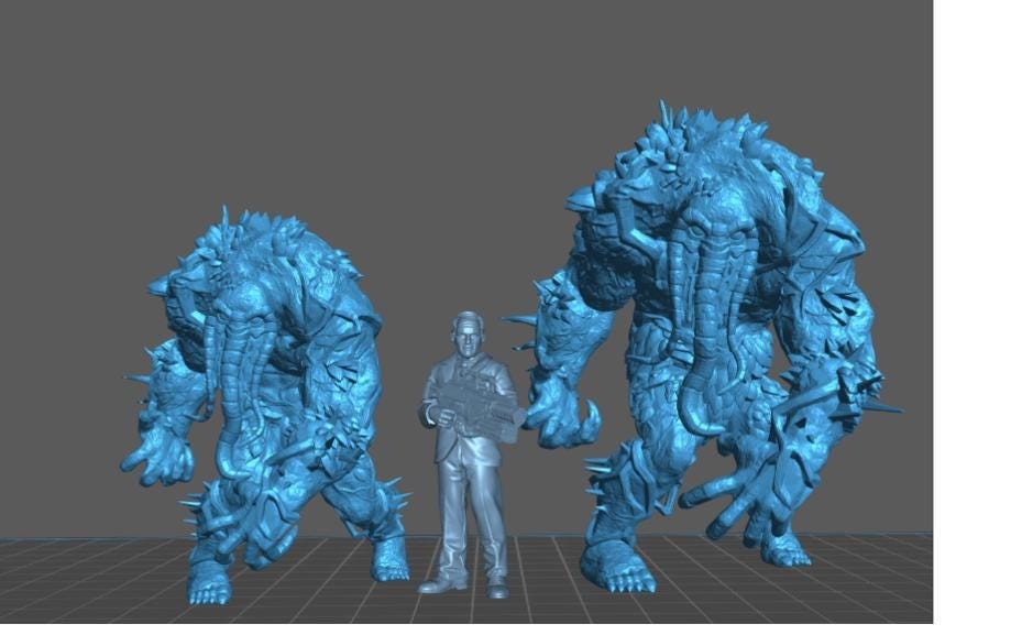 Swamp Monster - Manthing 40mm Miniature | Crisis Protocol Proxy | Trident