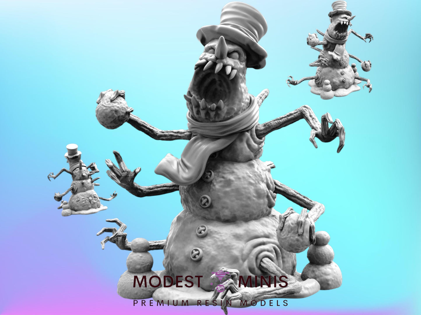 Angry Snowman - 32mm Scale Miniature | Cyberpunk | Papsikels