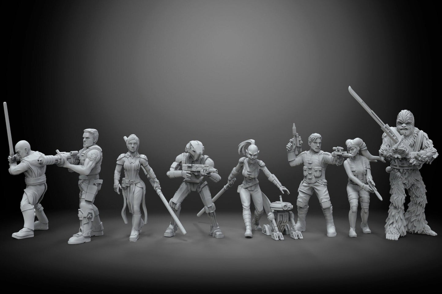 9pc KOTOR Squad - 28mm - 40mm Scale | Star Wars Legion Mini