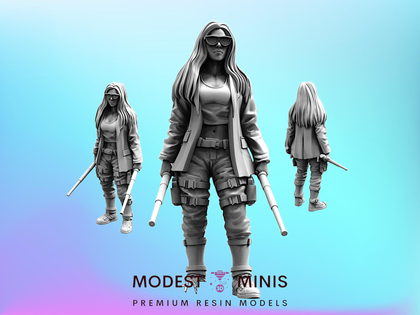 Specialist Serena - Resin Cyberpunk Miniature | Papsikels