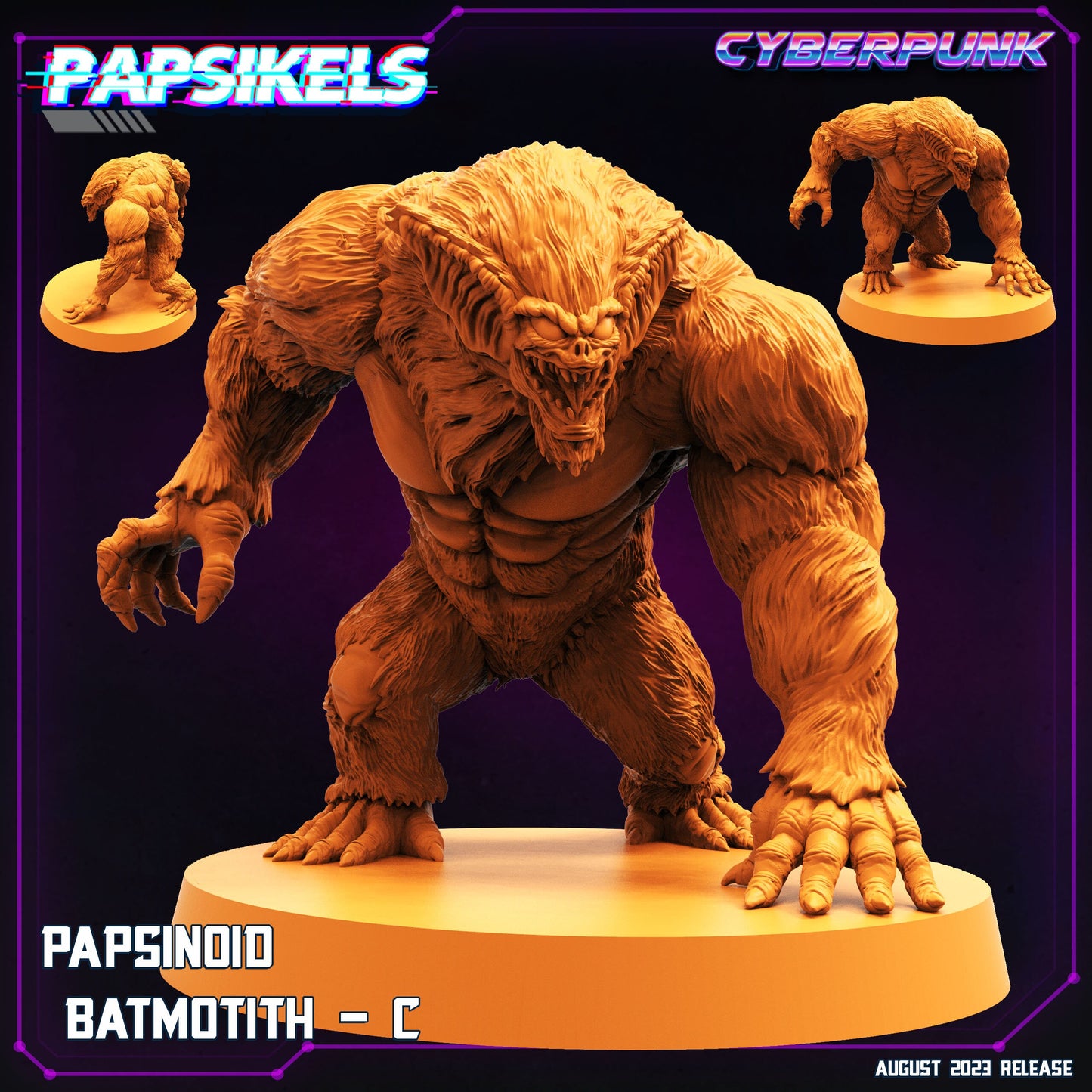 Papsinoid Batmotith C - Resin Cyberpunk Miniature | Papsikels