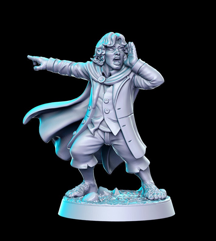 Peregar Halfling Adventurer - 32mm Scale DnD Miniature | Dungeons and Dragons | JRPG Mini - RN Estudio