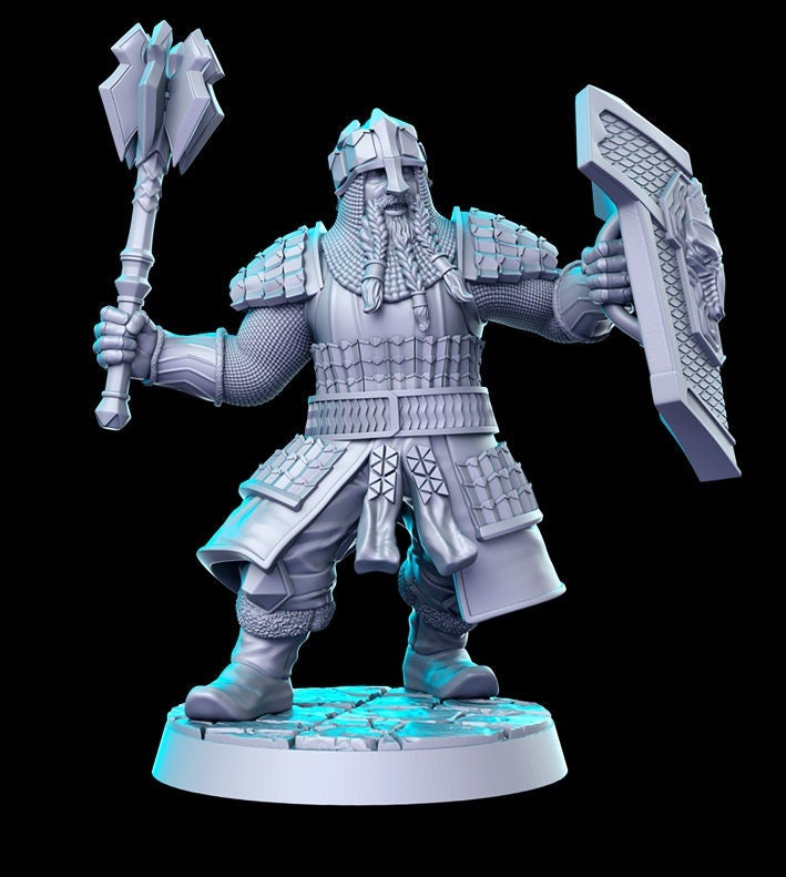 Dwarf Mace - 32mm Scale DnD Miniature | Dungeons and Dragons | JRPG Mini - RN Estudio