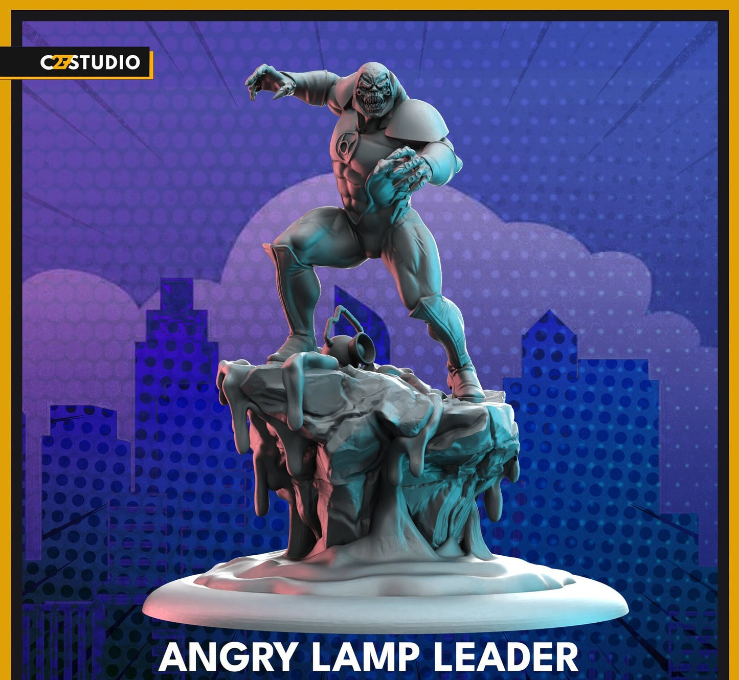 Angry Lamp Leader - 32mm 35mm 40mm Resin Mini | Superhero | C27