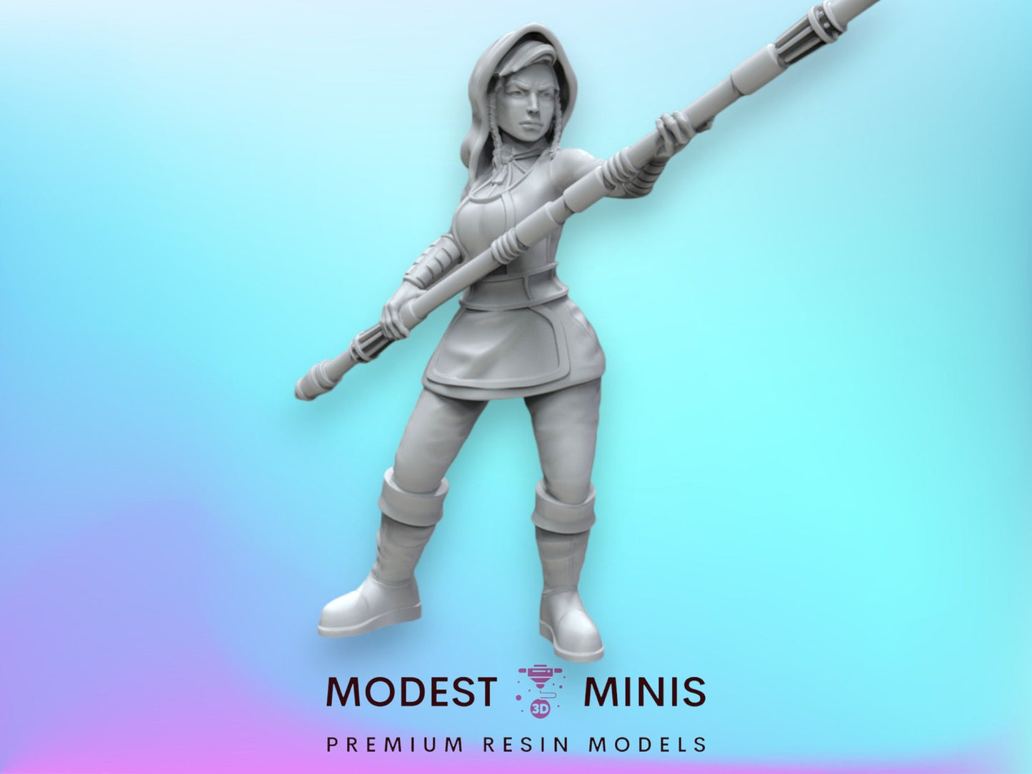 The Ancient Handmaiden - 28mm - 40mm Scale Black Remnant Star Wars Legion Mini