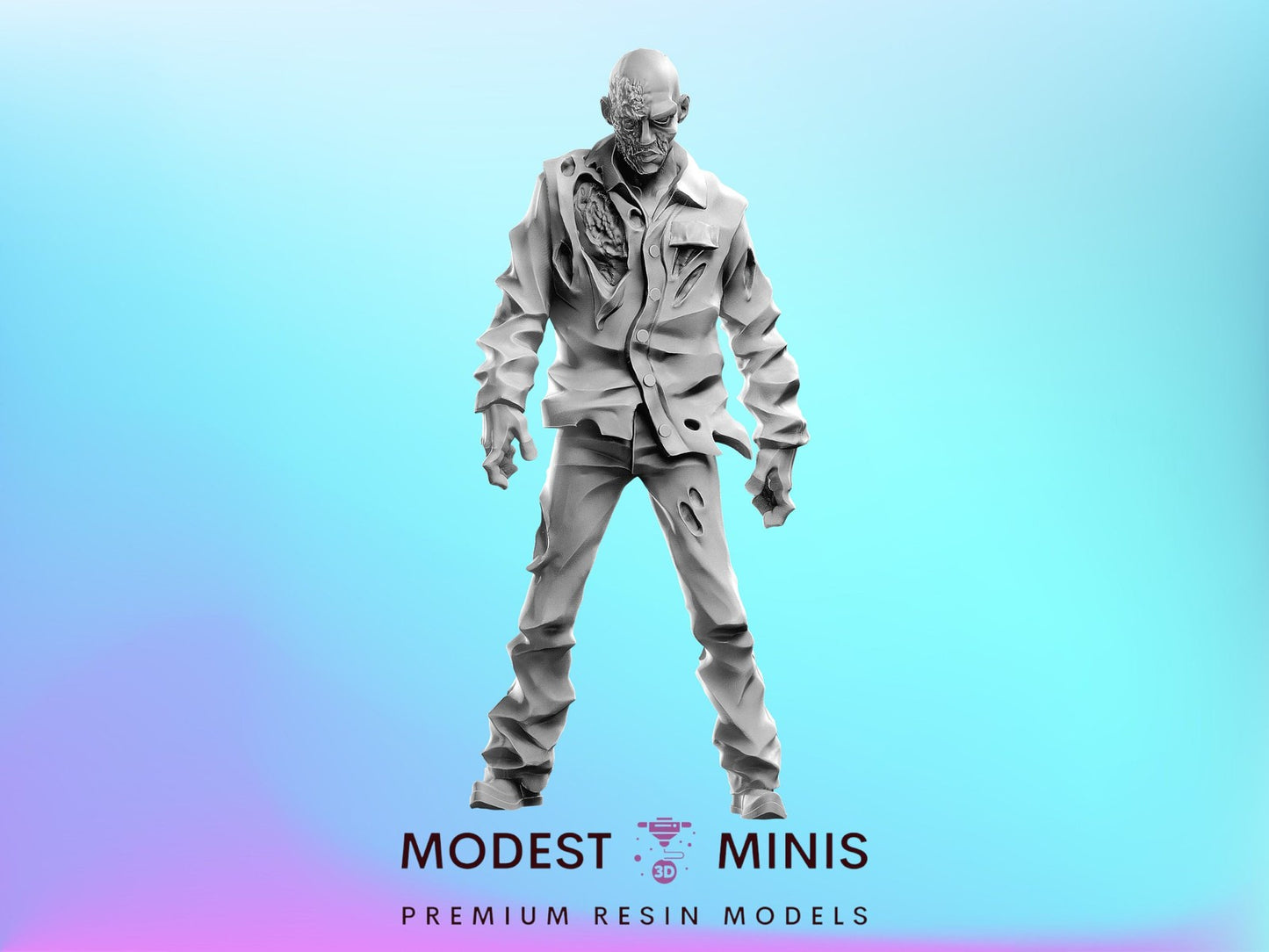 Zombie Classic2 | 28mm - 100mm Scale Resin Mini | Zombicide | Vaultz