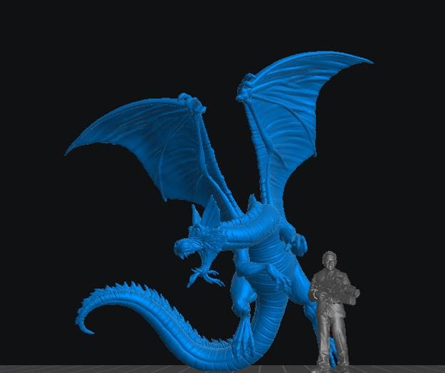 LOTR Ancient Dragon - 32mm Scale DnD Miniature | Dungeons and Dragons | Classic JRPG Mini - RN Estudio