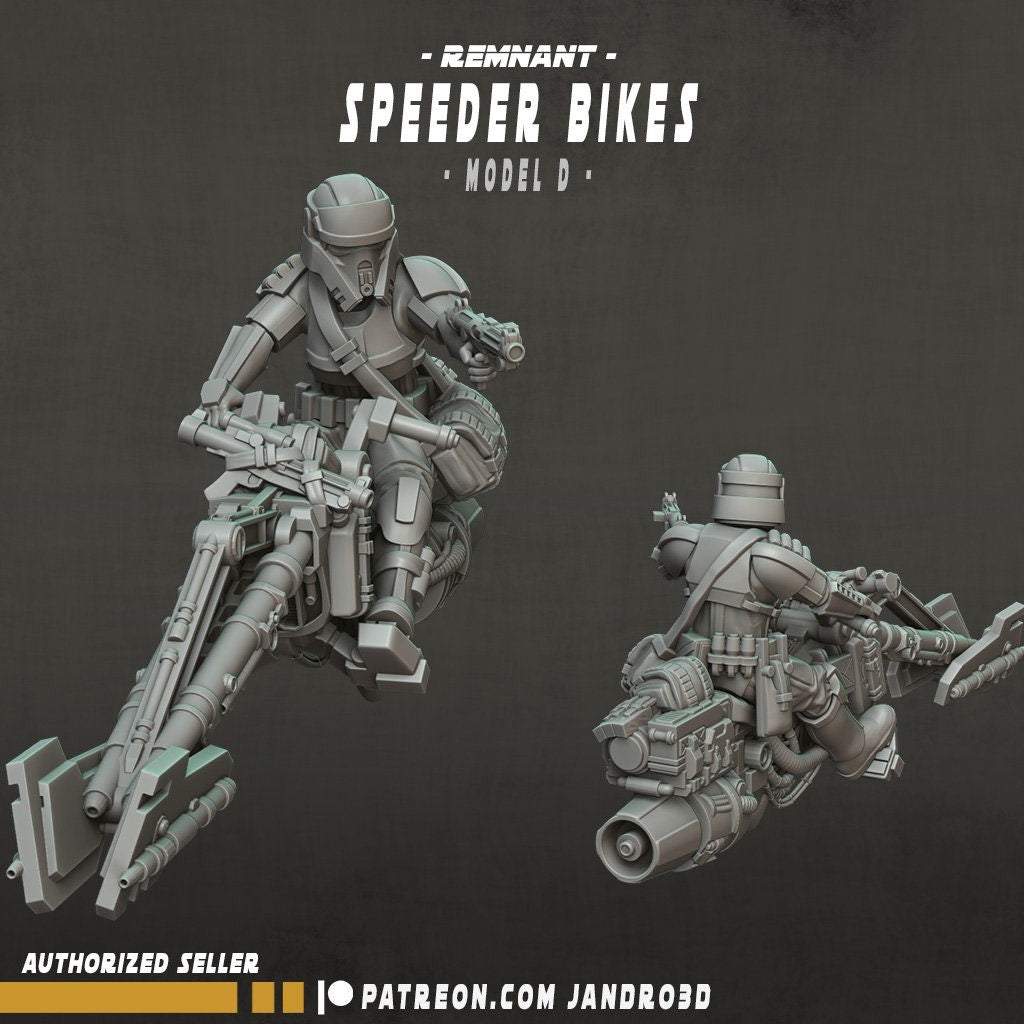 Remnant Speeder Bikes Set - 28mm - 40mm Scale | Jandro | Star Wars Legion Mini