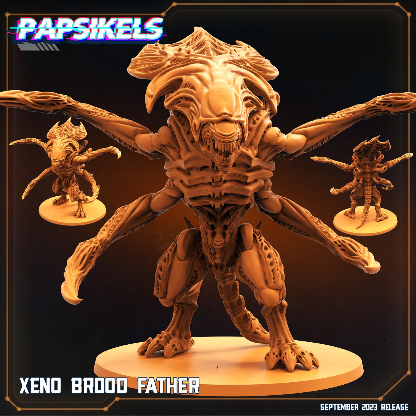 Xeno Brood Father - 32mm Scale Alien Miniature | RPG | Sci fi | Xeno | Role Playing | DnD | Papsikel