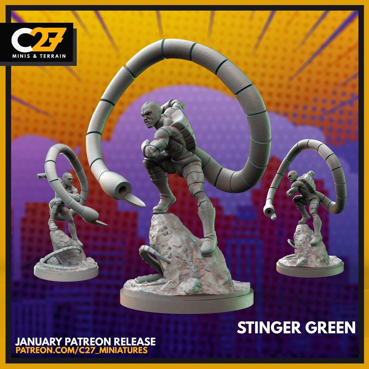 Stinger Green - 32mm - 40mm Mini | Crisis Protocol Proxy | C27
