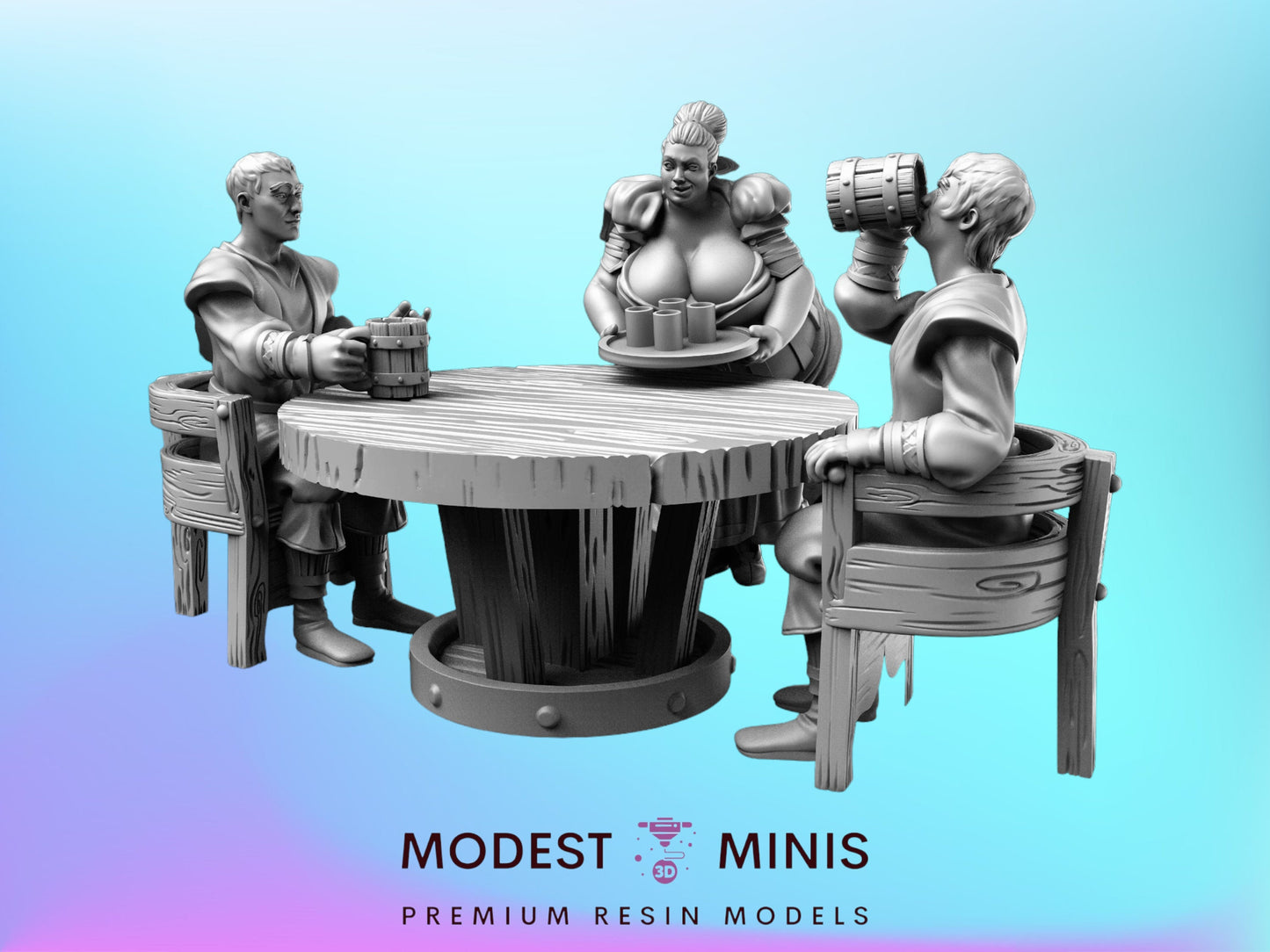 Human Tavern - 28mm 32mm Scale DnD Miniature | Dungeons and Dragons Mini | 5E Fantasy