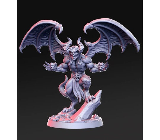 Dhamai Demon Devil - 32mm Scale DnD Miniature | Dungeons and Dragons | JRPG Mini - RN Estudio