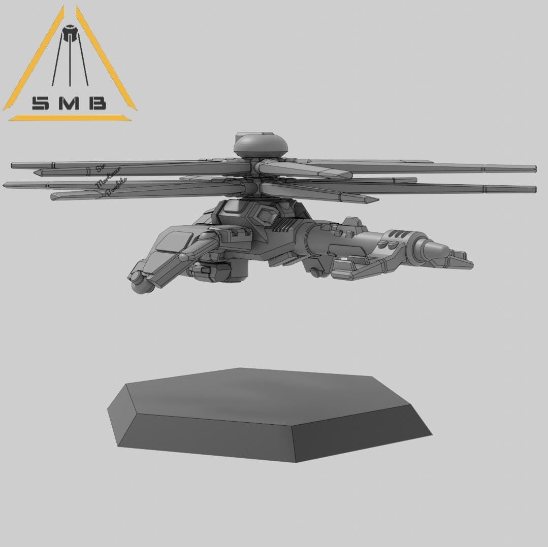 Donarchik Helicopter Rotary Wing Aero Helicopter | 1:265 | 285 | 6mm Battletech Scale |