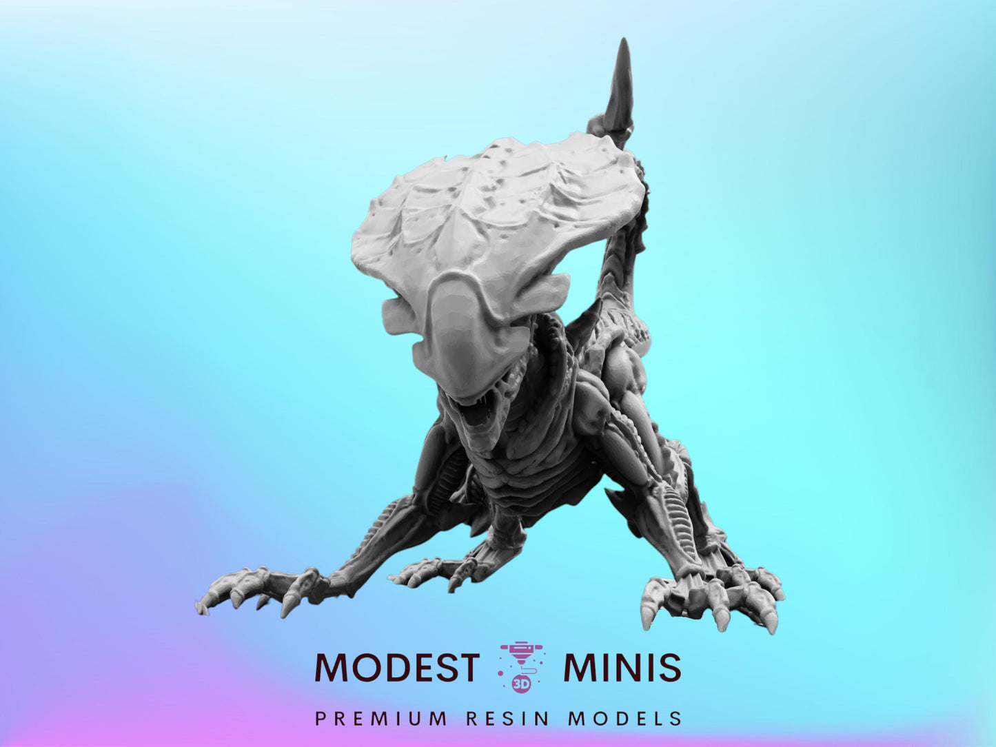 Xeno Brood Sentry - 28mm 32mm Scale Alien Miniature | RPG | Sci fi | Cyberpunk | Role Playing | DnD | Papsikel