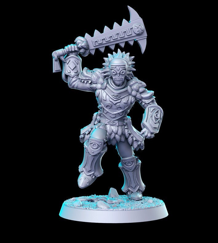 Forest Warrior - 32mm Scale DnD Miniature | Dungeons and Dragons | Final Fantasy | RPG - RN Estudio