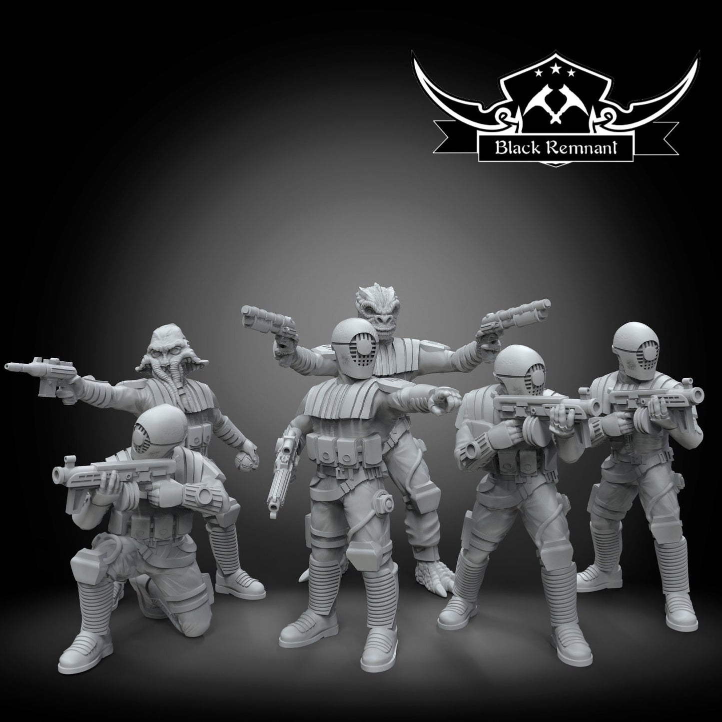 6pc Death Pirates Gang - 28mm - 40mm Scale | DnD | Star Wars Legion Mini