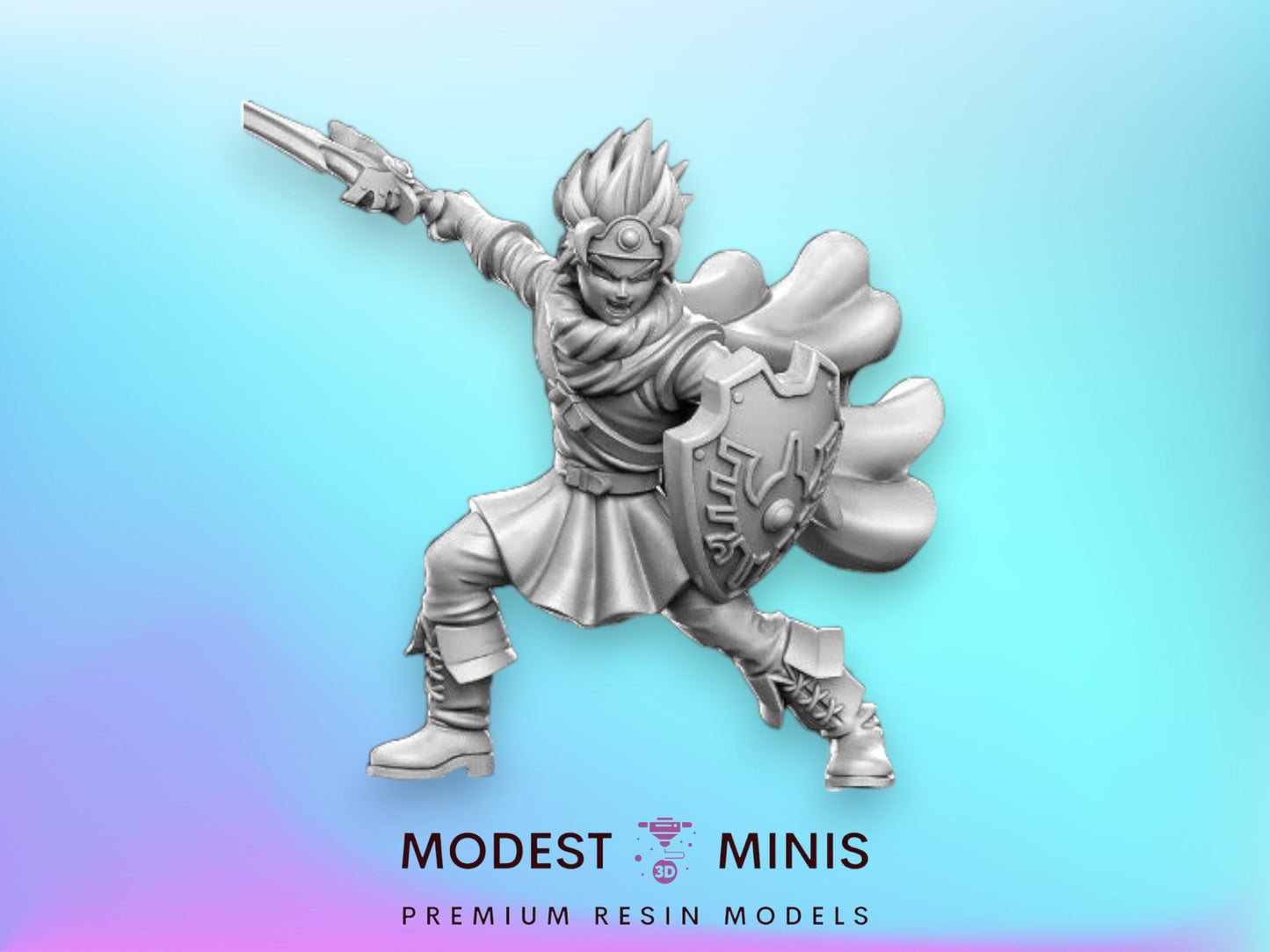 DQ Shin - 32mm Scale DnD Miniature | Dungeons and Dragons | JRPG Mini - RN Estudio