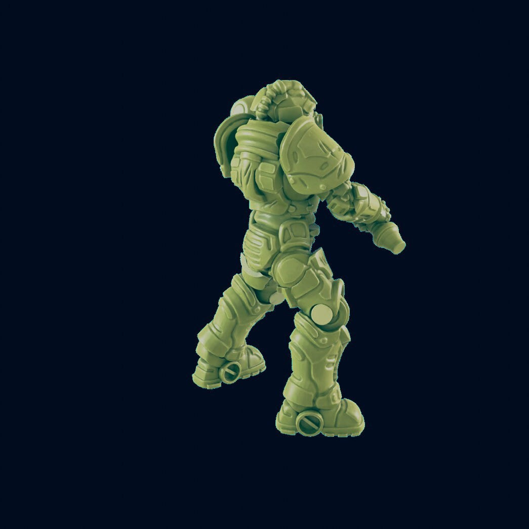 Power Armor A | 28mm - 100mm Scale Resin Mini | | Zombicide | Badlands | Vaultz