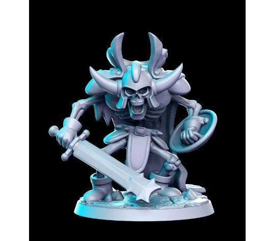 50mm Skeleton - 32mm Scale DnD Miniature | Dungeons and Dragons | JRPG Mini - RN Estudio