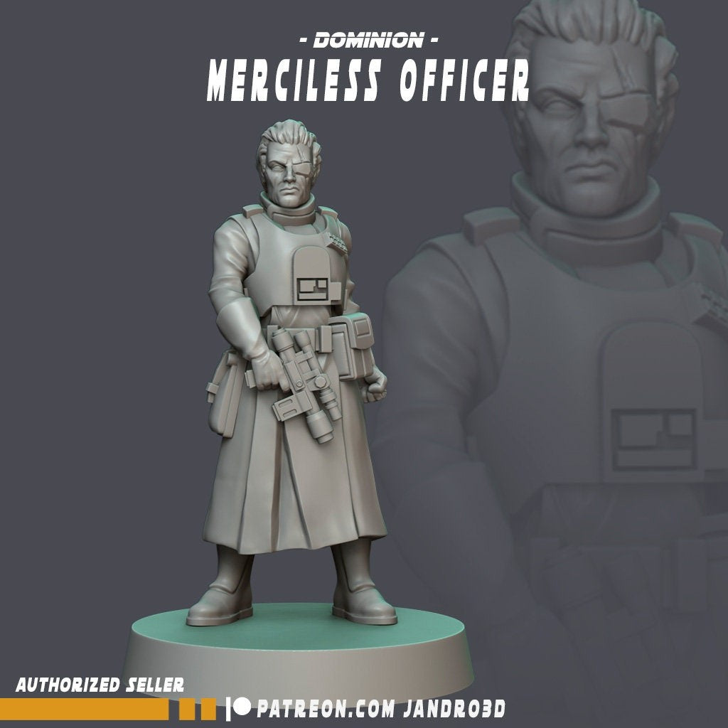 Merciless Officer - 28mm - 40mm Scale | Jandro | Star Wars Legion Mini