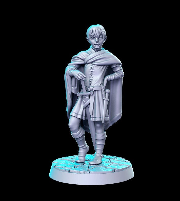 Brinnth Kid Thief - 32mm Scale DnD Miniature | Dungeons and Dragons | JRPG Mini - RN Estudio