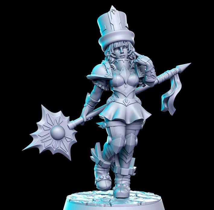 Balitha Guard Priest - 32mm Scale DnD Miniature | Dungeons and Dragons | JRPG Mini - RN Estudio