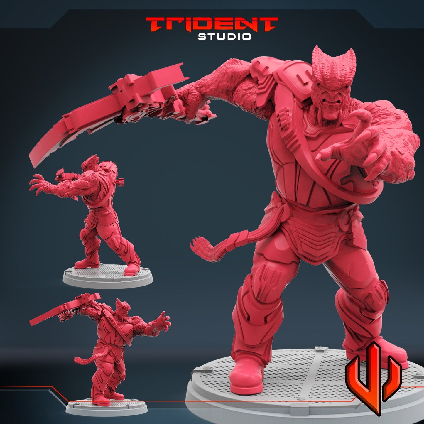 Obsidian Dwarf A - 40mm Miniature | Crisis Protocol Proxy | Trident