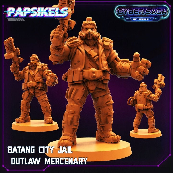 Batang City Jail Outlaw - 32mm Scale Alien Miniature | Cyberpunk | Papsikels