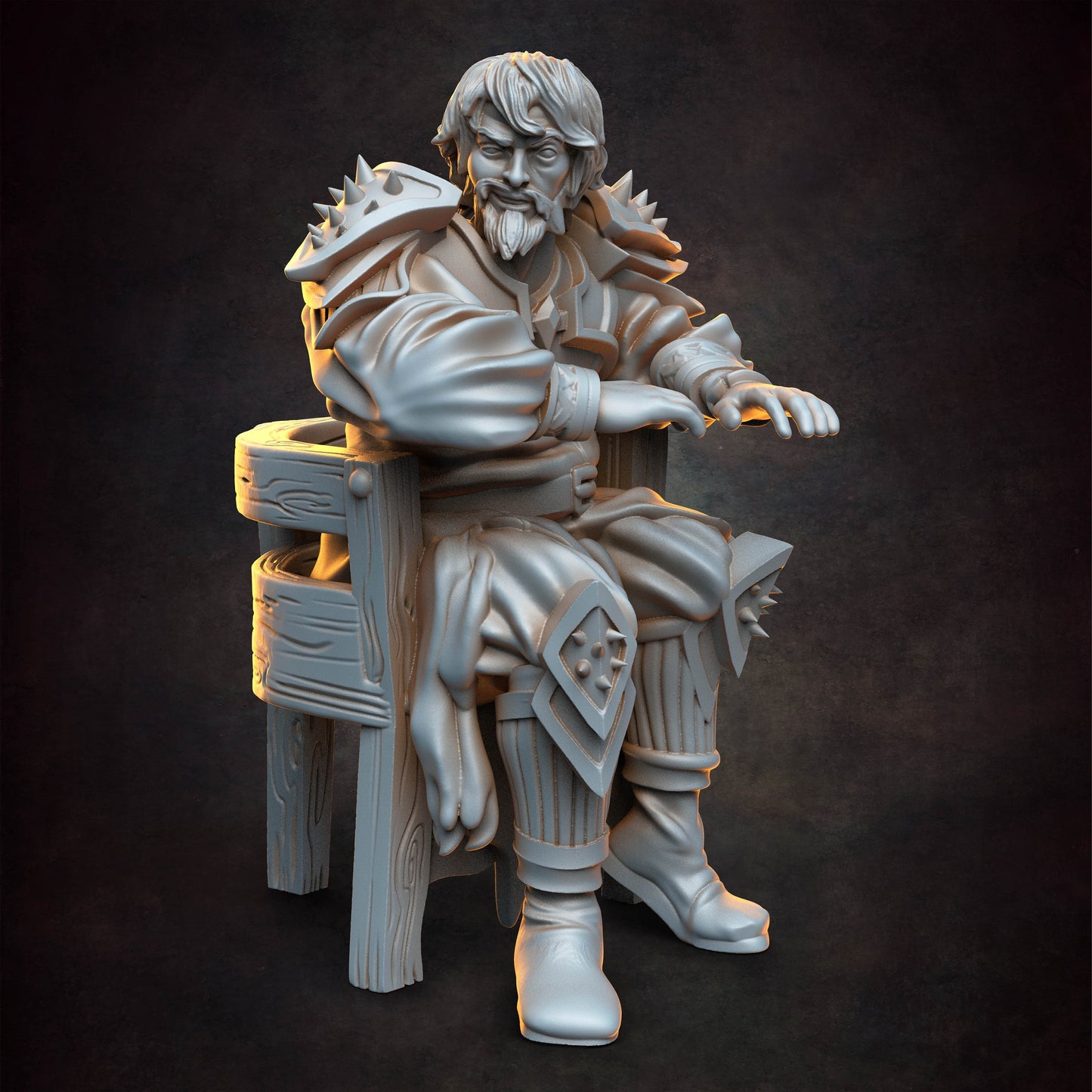Tavern Thugs Bar Scene | 28mm - 75mm Scale | DnD Frostgrave Mini
