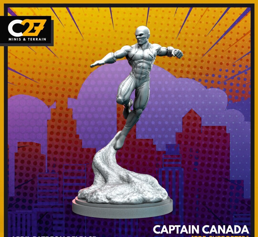 Captain Canada - 32mm - 40mm Mini | Crisis Protocol Proxy | C27