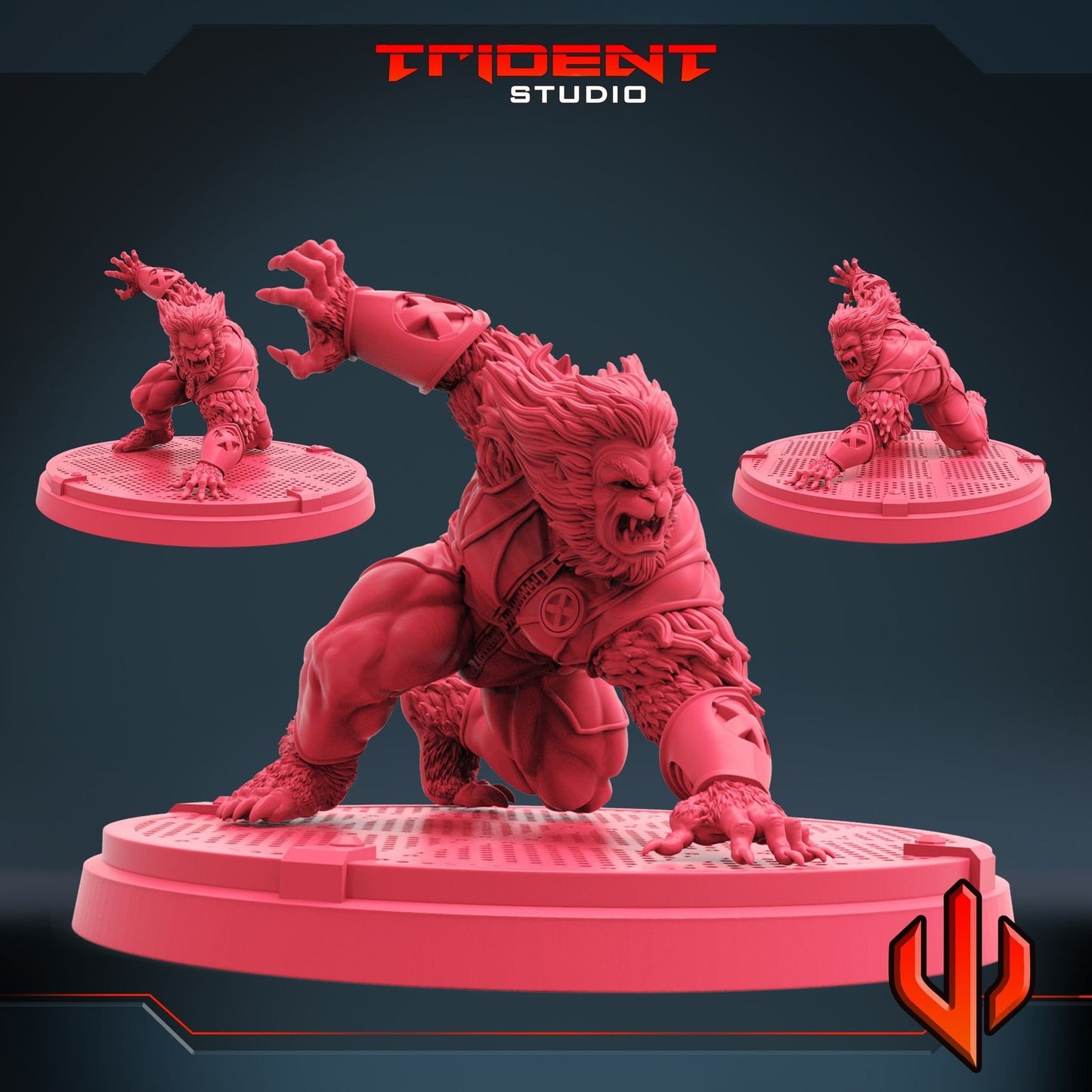 Blue Furball A - 40mm Miniature | Crisis Protocol Proxy | Trident