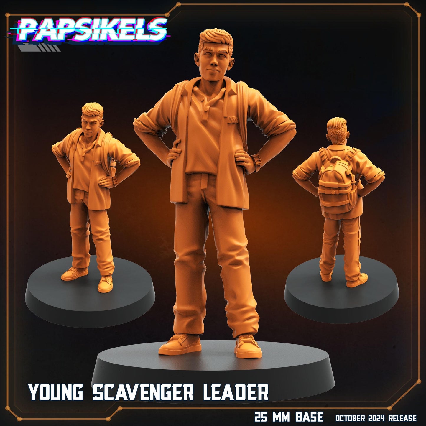 Young Scavengers - 32mm Scale Alien Miniature | RPG | Sci fi | Cyberpunk | Role Playing | DnD | Papsikel